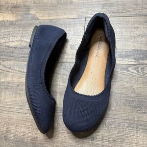Lane Bryant Navy Blue Ballet Flats